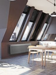 Радиатор стальной Royal Thermo Compact тип 22 ВШГ:500х800х100, 1764Вт, боковое подкл., черный