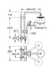 ������� ������� Grohe Tempesta Cosmopolitan 27922000 ��������� �/����,�������/������ ���,������