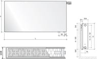 �������� �������� PURMO Plan Ventil Compact ���22 ��� 500�1100x102   ����. �����. 1/2" 2004 ��