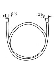Шланг для душа Kludi Suparaflex 1600мм, пластик, цвет: белый+хром 6107291-00