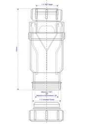 Сливной клапан McAlpine MACVALVE с сухим сифоном Ду=40, гайка-резьба, MRNRV40
