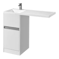 Раковина Aquaton Лондри 105 1A72833KLH01L 1050х500х152  д/стир.маш., литой мрамор, чаша слева, белая
