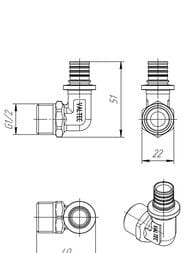  VALTEC , 161/2",  CW614N, VTm.453.G.001604