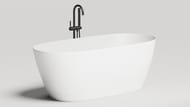 Ванна отдельностоящая Salini Sofia Light 1650х705х580 S-Sense, иск. камень, белый глянец 103611G