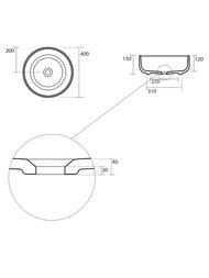 �������� ��������� Kerasan Nolita 534431 400�400�150 ��� ��������,��� ���.��� ���������,������ ���