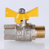 Кран шаровый для газа VALGAS 1/2"ВН бабочка VT.278.N.04