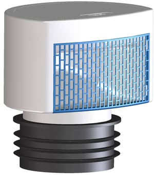 Клапан HL901 воздушный для невентилируемых канализационных стояков, сетка от насекомых, чугун, 100мм