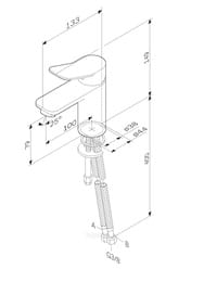 Смеситель AM.PM X-Joy для умывальника, излив 100 мм, черный F85A02122