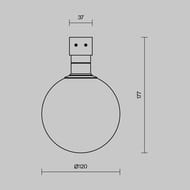 ������� �������� ���������� Maytoni Luna (����) O-TR01-1-S-9WW3K, Elasity IP 3000K 9�� 180� �����, �����