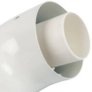 Элемент дымохода конденсац. адаптер STOUT 90° DN60/100 м/п PP-FE c хомутом SCA-8610-230090