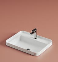 Раковина ArtCeram Fuori Scala 600х450 врезная/накладная, белая матовая TFL034 05;00