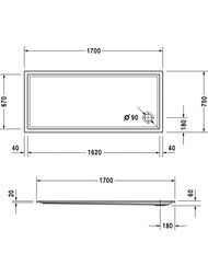 ������ ��������� Duravit Starck 1700�750 72013200000000