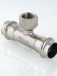 Пресс тройник VALTEC 22х1/2"Вх22, нерж. сталь, VTi.932.I.220422