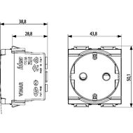 ������� Vimar IDEA 2P+T 16A �������� ��������, ����� 17038.B