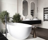 Керамогранитная плитка Laparet Splash Bianco сат.карвинг (600х1200х9,4) мрамор, белая (кв.м.)