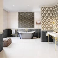 Плитка настенная Gracia Ceramica Silvia black wall 02 (300х900) черная (кв.м.)