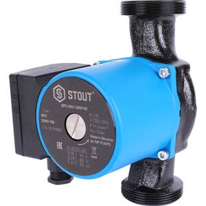 Насос циркуляционный STOUT 32/60-180, с гайками, арт.SPC-0010-3260180