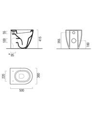 ������ ���������� GSI PURA 500�360�420 ���� Swirlflush, � ��������, ����� ������ 8804FT11