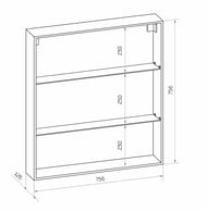 Зеркало-шкаф Континент Allure 800х800 подсветка, розетка, датчик движения