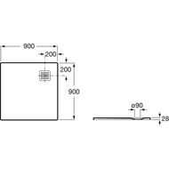 ������� ������ Roca TERRAN AP10338438401400 900�900�28 ����������, ��� �������, ������