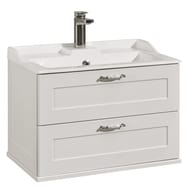 Тумба под раковину AQUATON Леон 65 1A187001LBPS0 (650х436х447) подвесная, 2 ящика, дуб белый