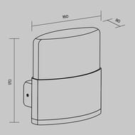 ��������� ���������� Maytoni Rom (���) O442WL-L12GF3K1, 3000K 12�� IP 54, ������