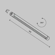 ���������� Maytoni Points (������) C149CL-L500-12W3K-B ��� ������� ��������� Shelf 3000� 12�� 24�, IP20, ������