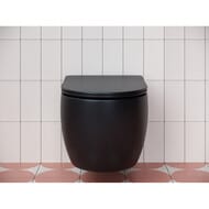 %Унитаз подвесной Ceramicanova Play 370х490х340 безободковый, сиденье, крепеж, черный CN3001MB