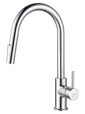 Смеситель для кухни Aquatek Европа AQ1384CR однозахватный, с вытяжным изливом 201мм, цвет: хром