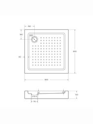 ������� ��������� ������ CEZARES (800�800�150) ���������� TRAY-A-A-80-15-W