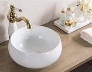 Раковина накладная BelBagno (300x300x155) круглая, без отверстия под смеситель, белая BB1114