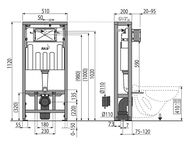 Инсталляция для унитаза ALCAPLAST AM116/1120 Solomodul