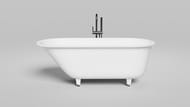 Ванна Salini Ornella 102311G 1700х750х600 встраиваемая, иск. камень S-Sense, белый глянец