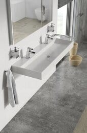 Умывальник RAVAK NATURAL DUO 1200 (1200х450х140) двойной, белый, без перелива