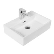 Раковина накладная BelBagno (510х360х130) прямоугольная, с отверстием под смеситель, белая BB1340