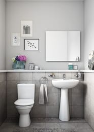 Раковина с пьедесталом Vitra Normus (550х420х810) отверст. под смесит.,антибакт. покр. 9600B003-7650