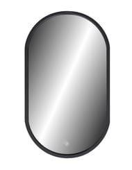 Зеркало Континент Prime Black (450х800) ореольная LED подсветка 6000К, сенсор, рама черная