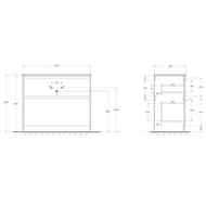 ����� ��� �������� BelBagno KRAFT (1000�460�840) ���������, Bianco Opaco KRAFT-1000-2C-PIA-BO