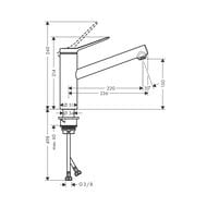 Смеситель Hansgrohe Zesis M33 1jet для кухни 150мм однорычажный, хром 74802000