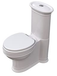 Унитаз-компакт Caprigo Armonia 390х720х800 белый, без сиденья, выпуск в стену, с арматурой 5813