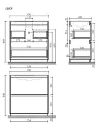 ����� ��� �������� SANCOS Libra Floor (790x450x840) ���������, ��� �����, ��� ��������� LB80FECH