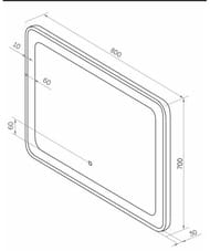 ������� ��������� Velvette (800�700) � LED ���������� 6000K � ��������� ������������