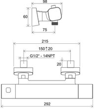 ��������� ��� ���� RAVAK 10� FREE TD F 033.00/150 ��������� ���������