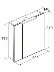 ���������� ���� Roca Victoria 80, 800x140x810 A857476806