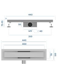     toHit Tray 400x100x75-95 , . , .  TH10-024001