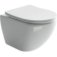 Унитаз подвесной Ceramicanova Metropol 490х365х360 безободковый, сиденье микролифт, белый CN4002