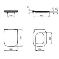 Cиденье для унитаза Ideal Standard i life B микролифт, дюропласт, белый T500301