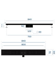   toHit Tray 800x100x75-95 , . , c ,  TH10-018002