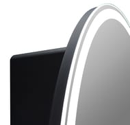 Зеркало-шкаф Континент Torneo d600мм подсветка, розетка, сенсорный вкл., цвет: черный