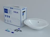 Раковина Cersanit CALLA 54 (535х410х175) встраиваемая, с одним отверстием, белая UM-Cl/1